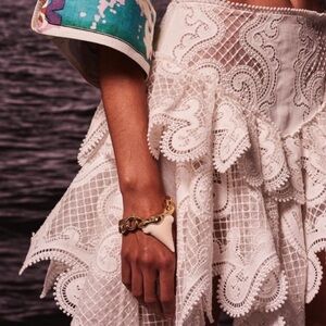 NEW Zimmermann Glassy Wave Guipure Mini Skirt AU1